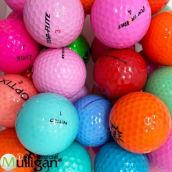 MULLIGAN GOLF BALLS 48 Color Mixed 5A Recycled Used Golf Balls