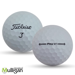 MULLIGAN GOLF BALLS 48 Titleist Pro V1 2022 5A Recycled Used Golf Balls In White