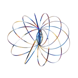 HLD Magic Flow Ring, Thick Stainless Steel Arm Flow Rings Spring Toy for Kids Gift, Party, Toy Party, Magic Show (Color)