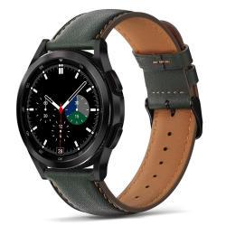 HLD Tasikar 20MM Leather Bands Compatible \w Samsung Galaxy Watch 4/watch 5/watch 5 Pro Band, Premium Genuine Leather Replacement Bracelet Strap