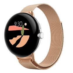 HLD Kakurookie Compatible for Google Pixel Smart Watch Bands Women Men, Stainless Steel Magnetic Metal Strap Quick Release Replacement Wristband