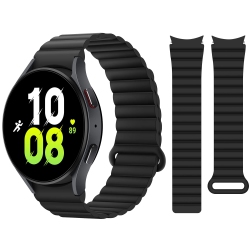 HLD Hitzee Bands Compatible \w Samsung Galaxy Watch 4 Band 40MM 44MM Galaxy Watch 5, 20MM Silicone Magnetic Loop Sport Strap Bracelet for Galaxy