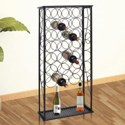 VIDAXL Wine Rack for 28 Bottles Metal