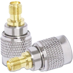 DOLAER SMA Tnc Adapter T SMA Female to Tnc Male Coax Connector for Antenna Router SMA Female Bulkhead to Tnc Male Plug Coaxial Adapter 2PCs