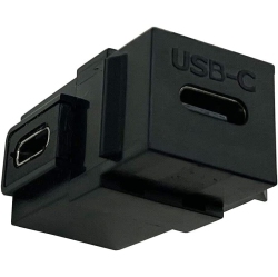 DOLAER USB C Keystone Jack Adapter, D USB C Upgrade 90 Degree Jack USB 3.1 Type-C Female to Female Insert Snap-In Connector Adapter, Suitable for Wall