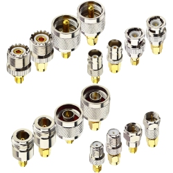 DOLAER 16 Type Set SMA Adapter SMA Coaxial Connectors Kit SMA Male Female to Uhf/bnc/f/n Male Female Rf Coax Adapters Converter for Wifi Antenna/fpv