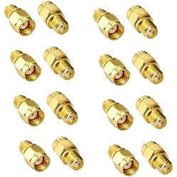 DOLAER 16PCs Rf Coaxial Adapter SMA Female to Rp-SMA Male Adapter for Antennas Wireless LAN Devices Coaxial Cable