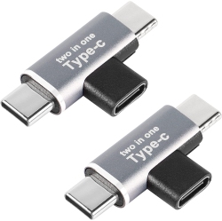 DOLAER Q 2 In 1 USB C Charging Power Splitter Adapter Type C 1 Female to 2 Male T-Type Charging Connector, Only for Charging, 2 PCs