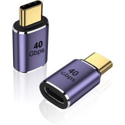 DOLAER 2 Pack USB C Adapter, USB Type C Male to Female Adapter Extender Support 100W, 40GBps, 8K60Hz for Thunderbolt 4/3, Macbook Pro/air, Laptop