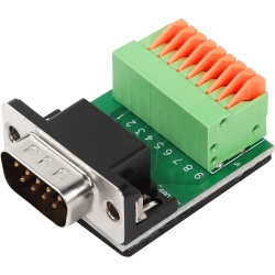 DOLAER Q Db9 Male Solderless Breakout Board Connector Rs232 D-Sub Serial to 9 Pin Port Terminal Solderless Adapter for Serial Communication Interface