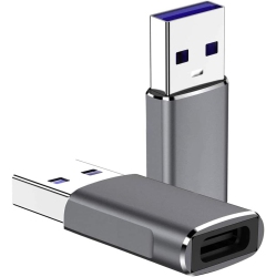 DOLAER Q 10GBps USB C Female to USB Male Adapter 2 Pack, USB 3.1 Gen2 to USB C Adapter Double-Sided Data Transfer And 60W Fast Charging Connector