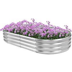 YARDLAB 6 X 3 X 1 Ft Outdoor Metal Raised Garden Bed, Weather-Resistant And Anti-Rust Planter Box for Backyard Patio Grow Vegetables Herbs Flowers