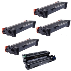 MAX SAVING -5Pk (4Toner Cartridges + Drum Unit) (4Xtn850+Dr820) Compatible for Brother Tn-850 Dr-820 (Toner +Drum)