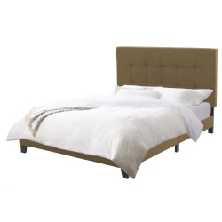 CORLIVING Ellery Fabric Tufted Bed, Queen