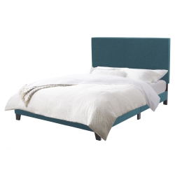 CORLIVING Juniper Fabric Upholstered Bed, Queen
