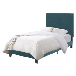 CORLIVING Juniper Fabric Upholstered Bed, Single