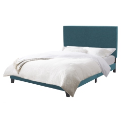 CORLIVING Juniper Fabric Upholstered Bed, Double