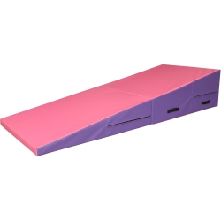 PRISP Folding Incline Gym Mat - 71 X 30 X 14 In Wedge Gymnastics Tumbling Mat for Kids