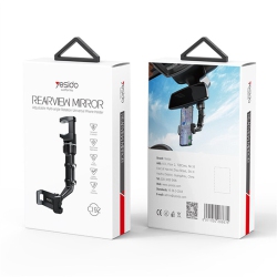 YESIDO C192 | Rear View Mirror Adjustable - Multi-Angle Universal Mobile Holder (Black)