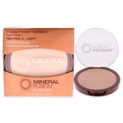 MINERAL FUSION Pressed Powder Foundation - 02 Neutral By for Women - 0.32 OZ Foundation