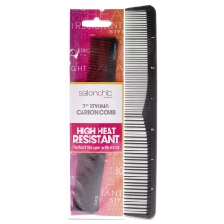 SALONCHIC Styling Carbon Comb High Heat Resistant 7 By for Unisex - 1 PC Comb