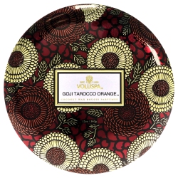 VOLUSPA 3 Wick Tin Candle - Goji Tarocco By for Unisex - 12 OZ Candle In Orange