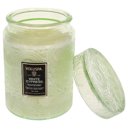 VOLUSPA Cypress - Large By for Unisex - 18 OZ Candle In White
