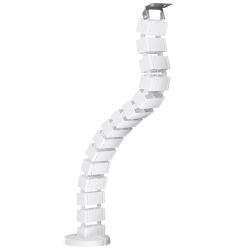 ANTHRODESK Cable Management - Spine Cord Organizer - Wire Protector Raceway (White)