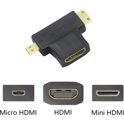 TEDLIN 2 In 1 HDMI to Mini/micro HDMI Adapter, Mini And Micro HDMI Male to HDMI Female Universal Adapter Full HD