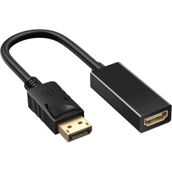 TEDLIN Displayport to HDMI Adapter Gold-Plated Displayport(Dp) Male to HDMI Female Adapter With Audio-Black