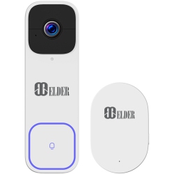 Elder Doorbell Camera 2K Wireless 64GB WiFi Battery-Operated & Chime, Smart Home AI Person & Package Detection & DIY Video Doorbell