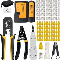 GENERIC Taiwain Cat6 Crimper Kit Cat5 Network Cable LAN Tester Maintenance Set Rj45 Crimping Tool for Rj11/rj12, Ethernet Crimp