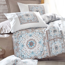 SUSSEXHOME Paisley Duvet Cover Set - Beige Full Size Duvet Cover, 1 Duvet Cover, 1 Fitted Sheet And 2 Pillowcases - Iron Safe, Hypoallergenic