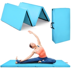 COSTWAY 4'x8'x2" Gymnastics Mat Thick Folding Panel Aerobics Exercise Gym Fitness