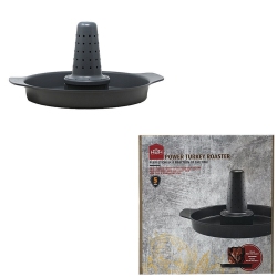 HOUSE 2 HOME Power Turkey Roaster Non Stick Metal Dishwasher Safe In Black