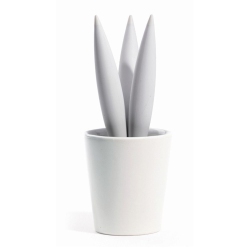 LEGNOART - Cereus Trivet With Porcelain Bowl - In White