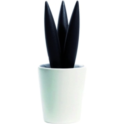 LEGNOART - Cereus Trivet With Porcelain Bowl - In Black
