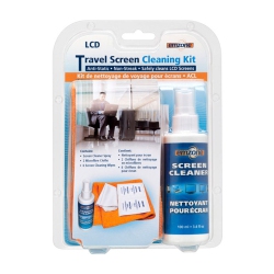 EMZONE - Travel Screen Cleaning Kit - Includes 100Ml Screen Cleaner - 1 Microfibre Cloth - 6 Screen Cleaning Wipes Alcohol & Ammonia Free (47077)