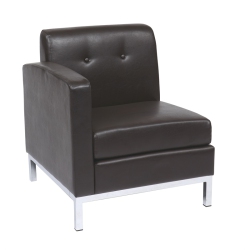 OSP HOME FURNISHINGS Wall Street Single Armchair Laf Espresso Faux Leather