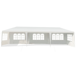 TOPBUY 10' X 30' Outdoor Wedding Party Event Tent With 5 Removable Side Walls In White