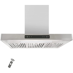 VESTA Copenhagen 800Cfm 36" Stainless Steel Wall Mounted Range Hood \w 6 Speeds Touch/gesture Control, 6" Round Vent, Baffle Filters, Led Lights