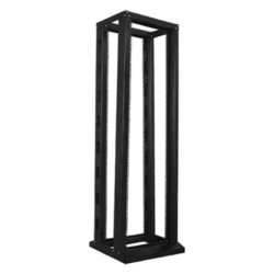 TECHCRAFT - 4-Post Fixed-Depth Rack System, 48U, 7.3' Tall, Steel Fabricated In Black