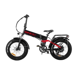 WHEE Ourea 20" Ebike Fat Tire / 500W Motor / Up to 70Km Samsung Battery Range (Black & Red)