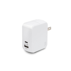 ISTORE - Wall Charger 2 Port USB-A USB-C 30W Power Cube Folding Prongs - (Apa759Cai) In White