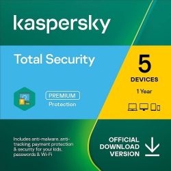 KASPERSKY - Plus (Total Security) 5-User 1-Year With Unlimited Vpn Bil PC/mac/android