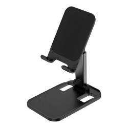 PHONES PLUS Universal Phone Holder Tablet Desktop Holder Adjustable Portable Stable Support – In Black