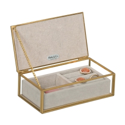 MELE AND CO Jess Fashion Glass Jewelry Box