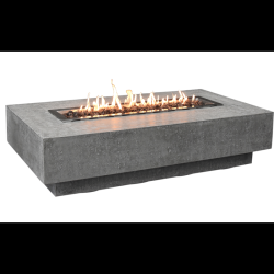 ELEMENTI Hampton Cast Concrete Natural Gas Fire Pit With Cover