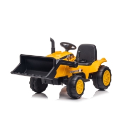 KINGTOYS 12V Excavator 1-Seater Tractor Ride-On for Kids With Parental Rc And Wagon