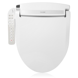 BRONDELL Swash Select Sidearm Em417 Electronic Bidet Seat for Round Toilets In With Warm Air Dryer In White